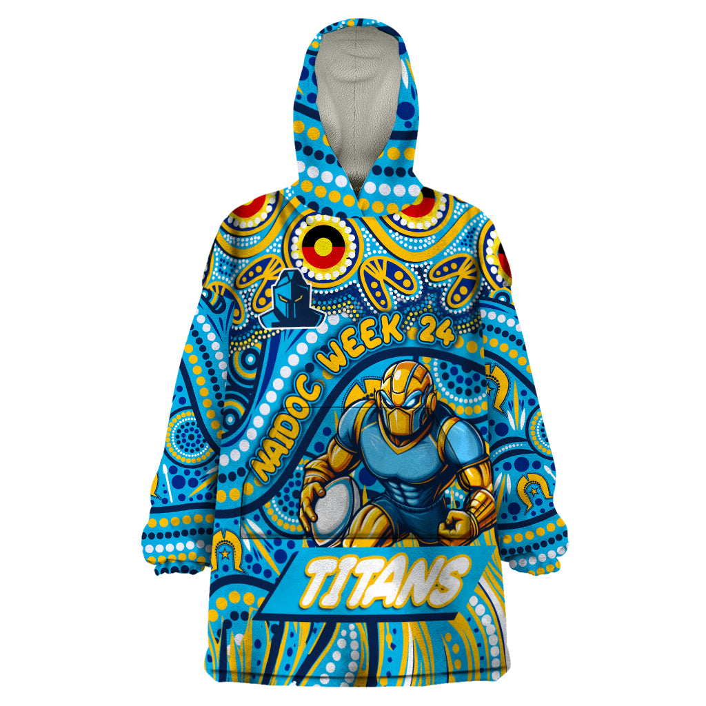 Custom Australia NAIDOC Week 2024 Wearable Blanket Hoodie Titans Mascot Keep The Fire Burning - Vibe Hoodie Shop