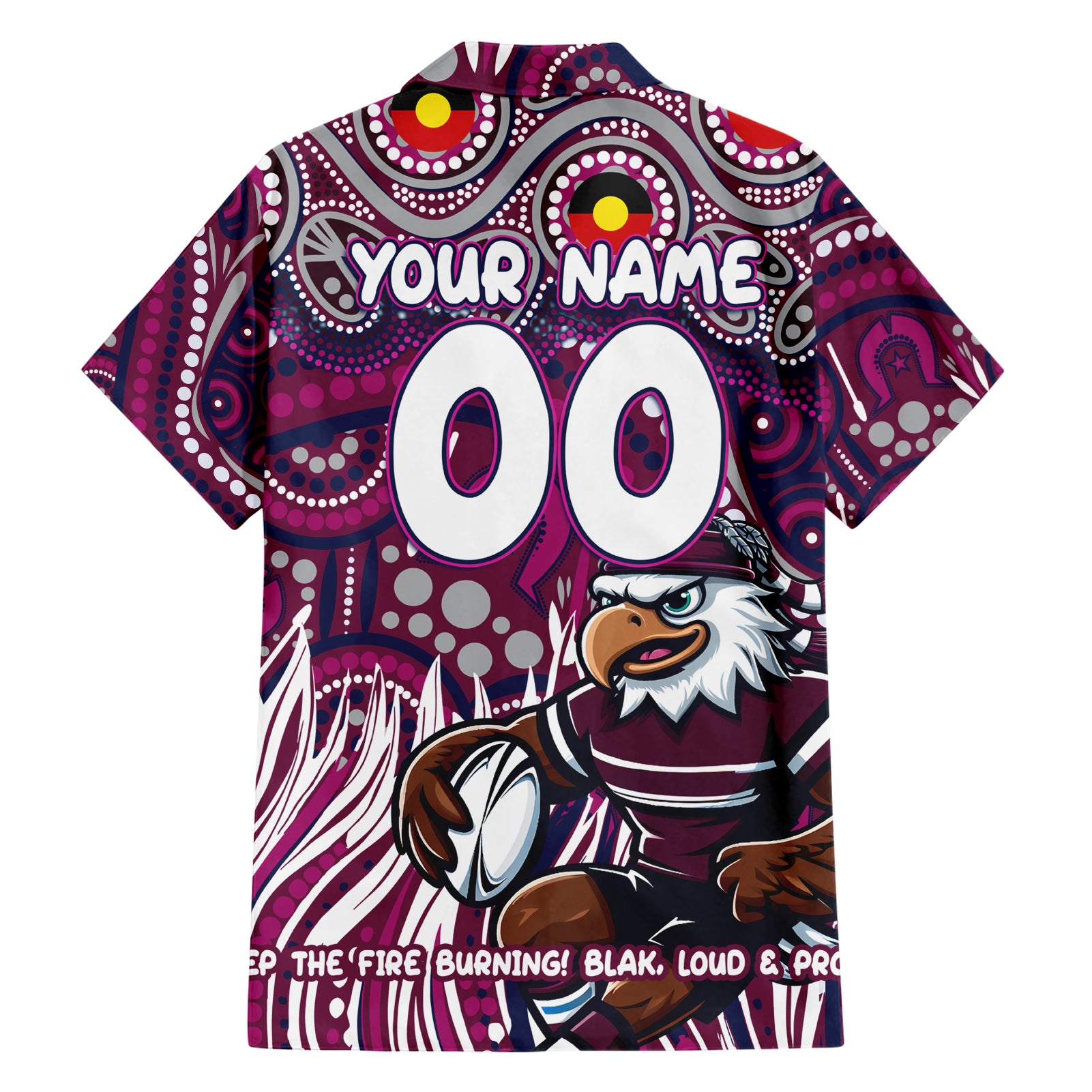 Custom Australia NAIDOC Week 2024 Hawaiian Shirt Sea Eagles Mascot Keep The Fire Burning - Vibe Hoodie Shop