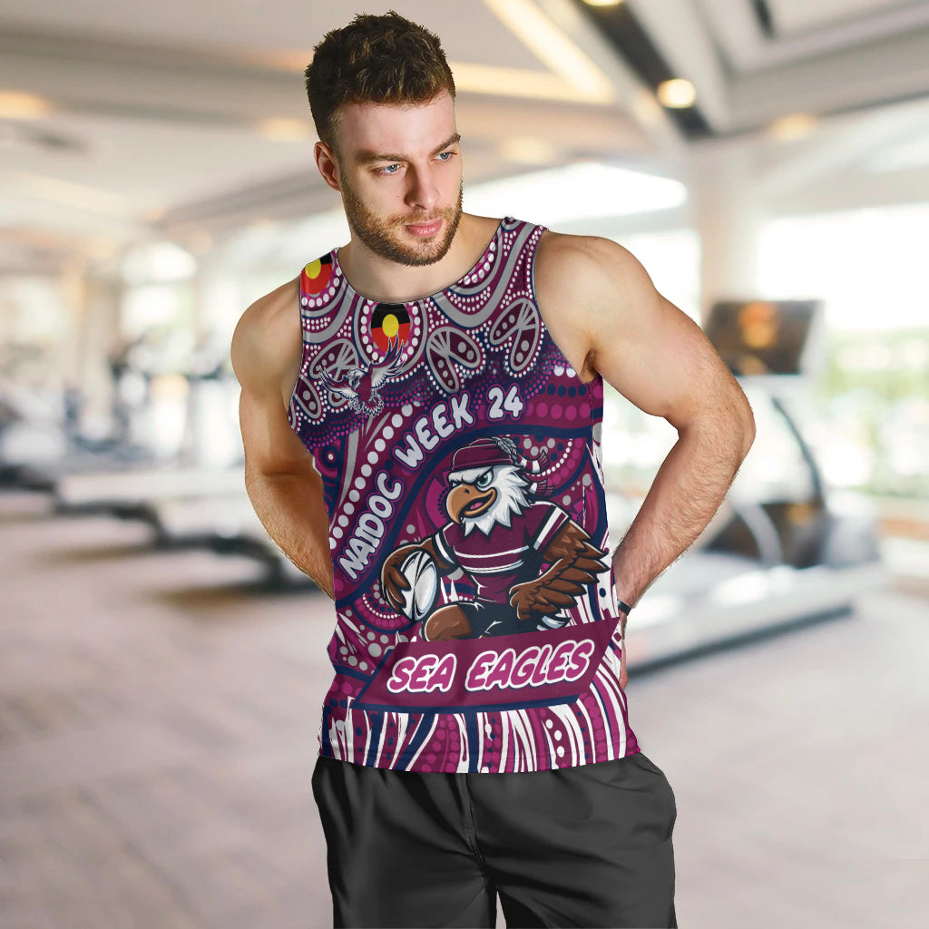 Custom Australia NAIDOC Week 2024 Men Tank Top Sea Eagles Mascot Keep The Fire Burning - Vibe Hoodie Shop