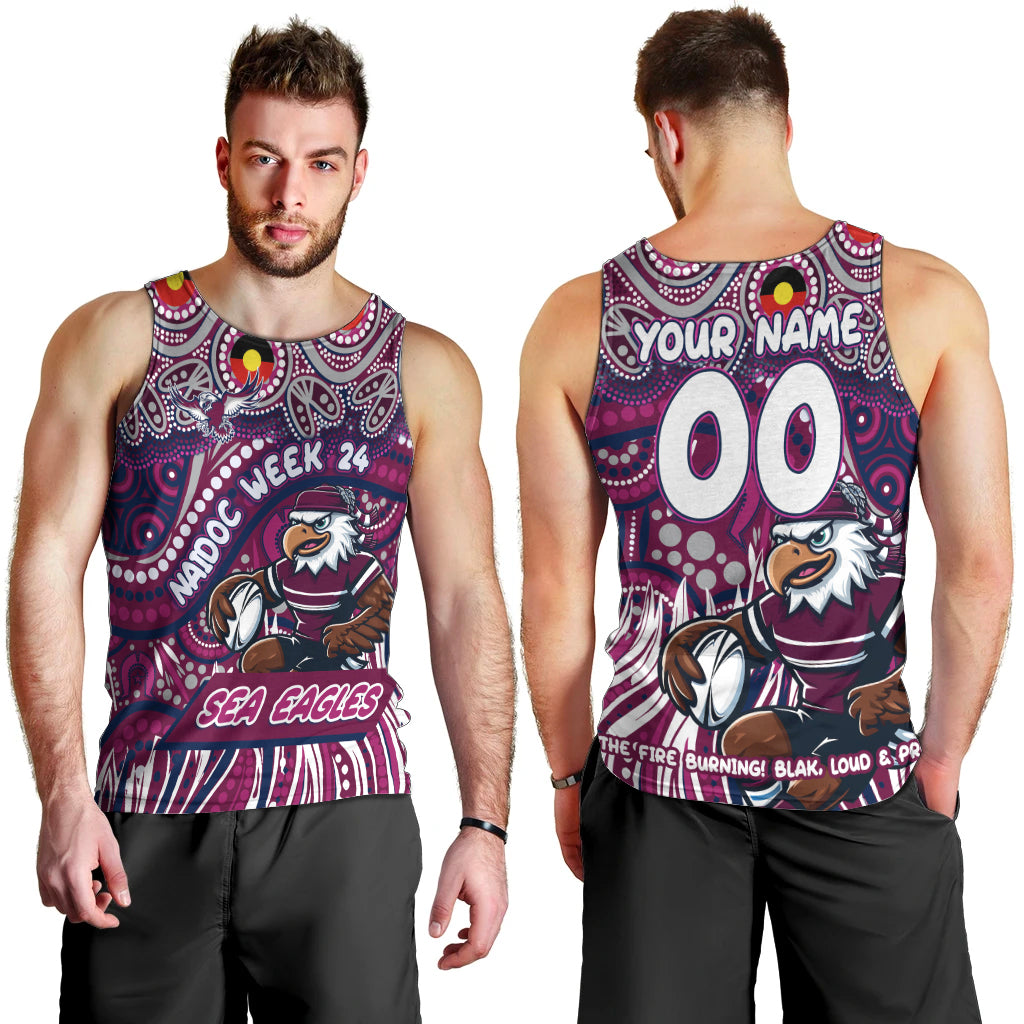 Custom Australia NAIDOC Week 2024 Men Tank Top Sea Eagles Mascot Keep The Fire Burning - Vibe Hoodie Shop