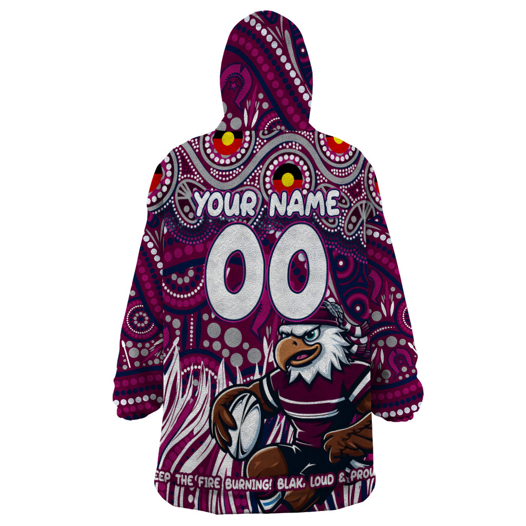 Custom Australia NAIDOC Week 2024 Wearable Blanket Hoodie Sea Eagles Mascot Keep The Fire Burning - Vibe Hoodie Shop