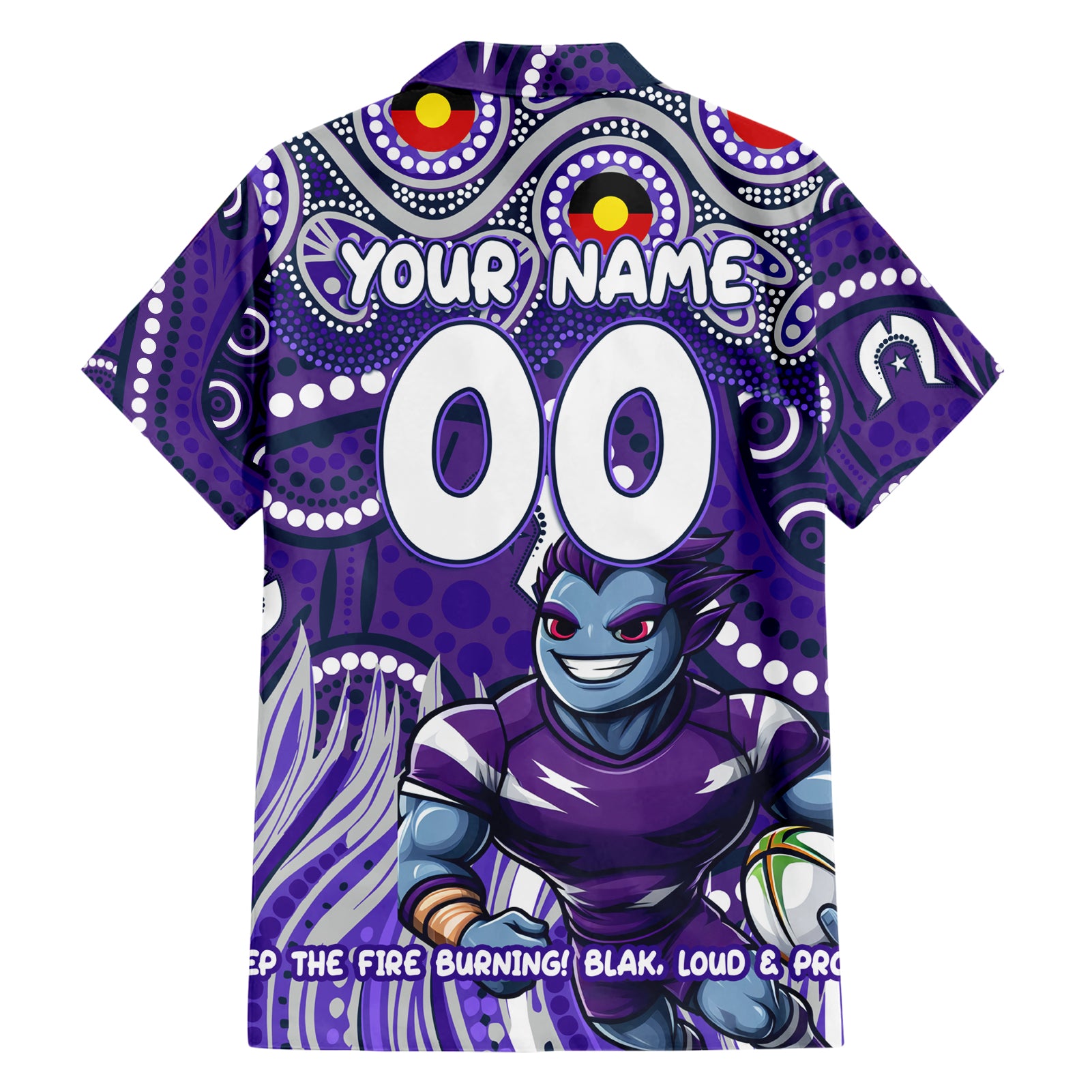 Custom Australia NAIDOC Week 2024 Hawaiian Shirt Melbourne Storm Mascot Keep The Fire Burning - Vibe Hoodie Shop