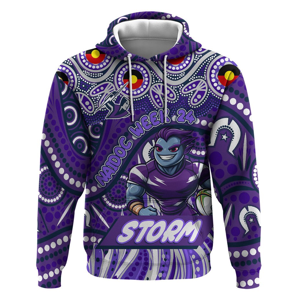 Custom Australia NAIDOC Week 2024 Hoodie Melbourne Storm Mascot Keep The Fire Burning - Vibe Hoodie Shop