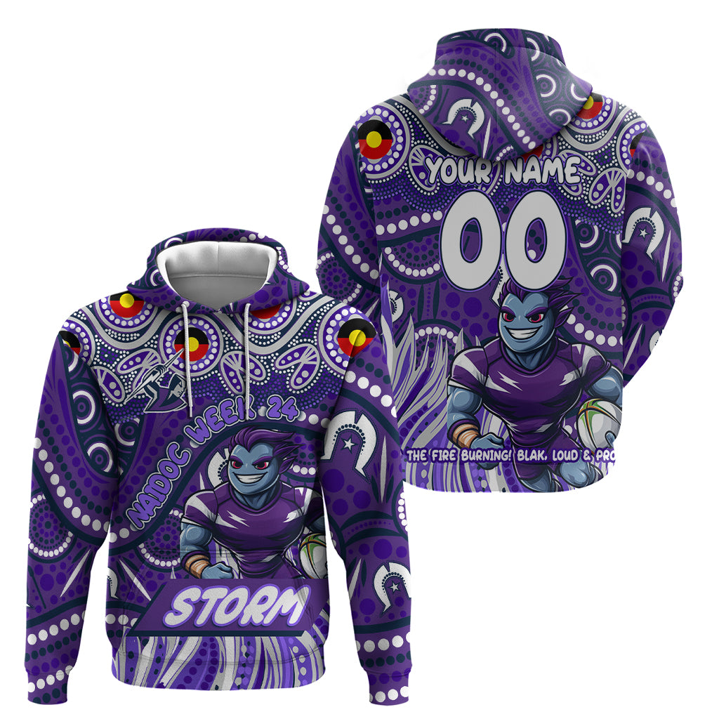 Custom Australia NAIDOC Week 2024 Hoodie Melbourne Storm Mascot Keep The Fire Burning - Vibe Hoodie Shop