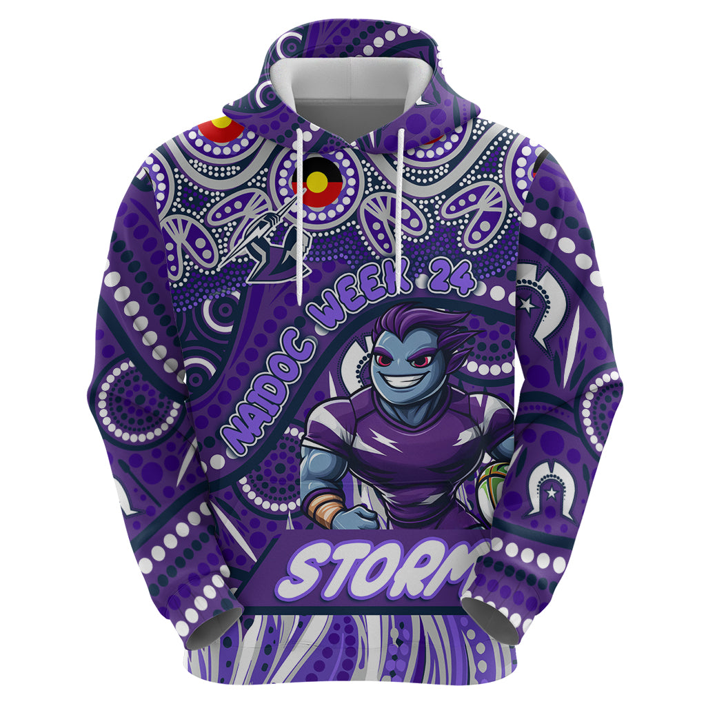 Custom Australia NAIDOC Week 2024 Hoodie Melbourne Storm Mascot Keep The Fire Burning - Vibe Hoodie Shop