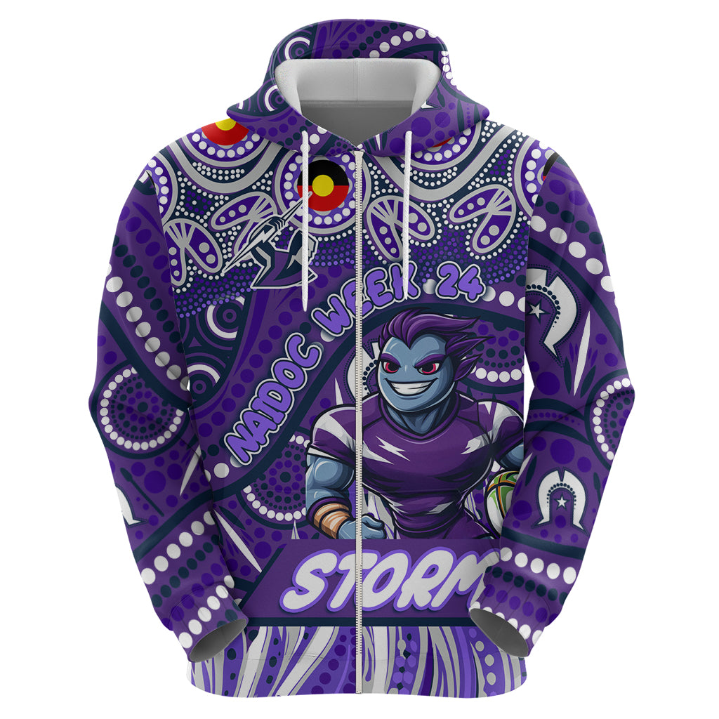 Custom Australia NAIDOC Week 2024 Hoodie Melbourne Storm Mascot Keep The Fire Burning - Vibe Hoodie Shop