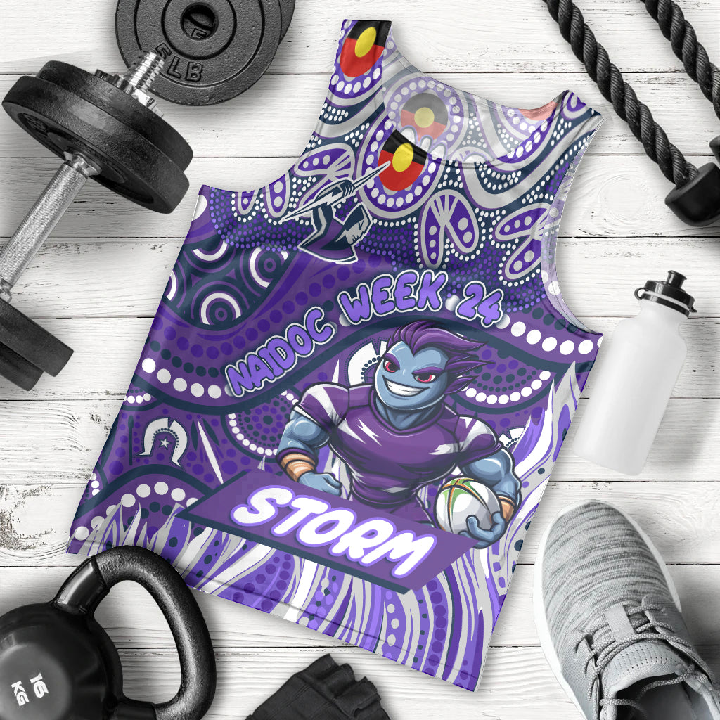 Custom Australia NAIDOC Week 2024 Men Tank Top Melbourne Storm Mascot Keep The Fire Burning - Vibe Hoodie Shop
