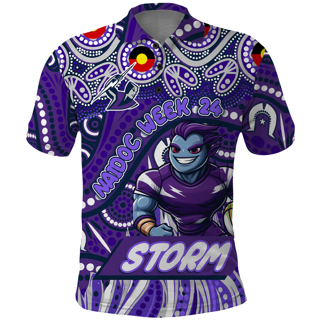 Custom Australia NAIDOC Week 2024 Polo Shirt Melbourne Storm Mascot Keep The Fire Burning - Vibe Hoodie Shop
