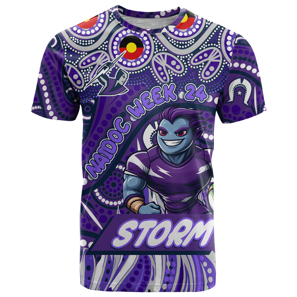 Custom Australia NAIDOC Week 2024 T Shirt Melbourne Storm Mascot Keep The Fire Burning - Vibe Hoodie Shop