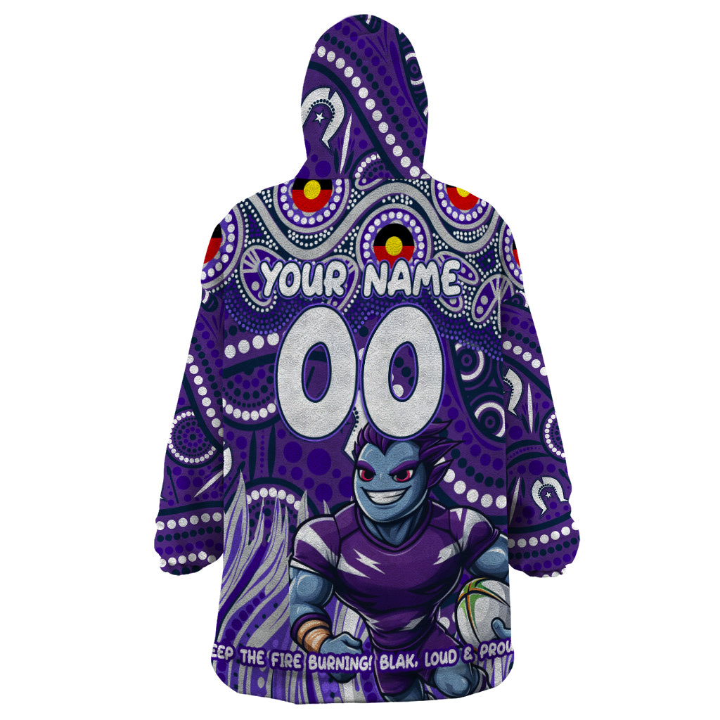 Custom Australia NAIDOC Week 2024 Wearable Blanket Hoodie Melbourne Storm Mascot Keep The Fire Burning - Vibe Hoodie Shop