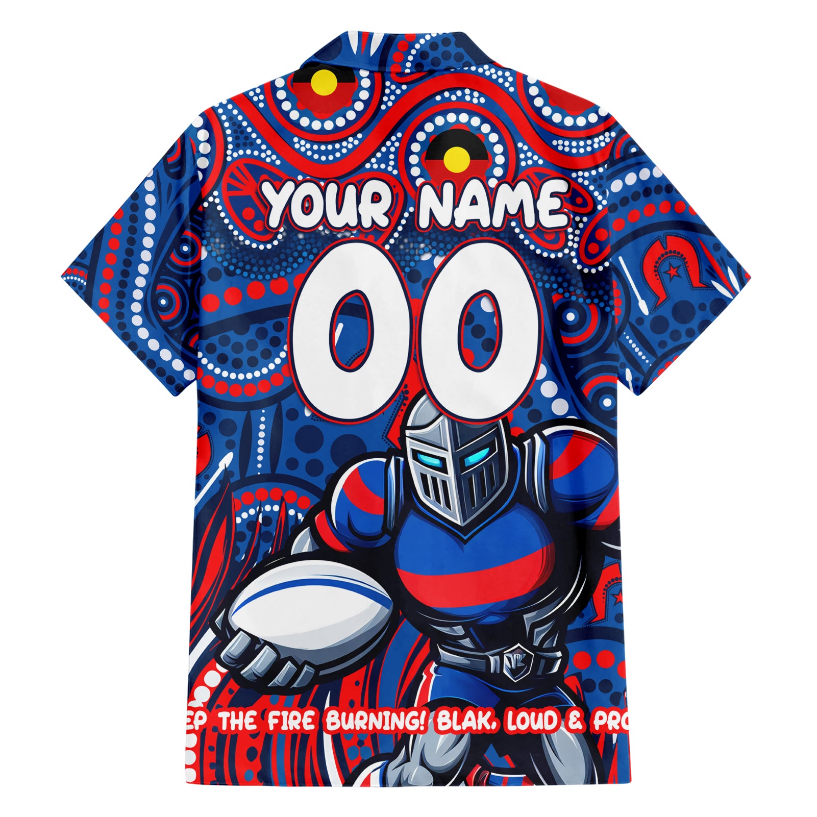 Custom Australia NAIDOC Week 2024 Hawaiian Shirt Newcastle Knights Mascot Keep The Fire Burning - Vibe Hoodie Shop