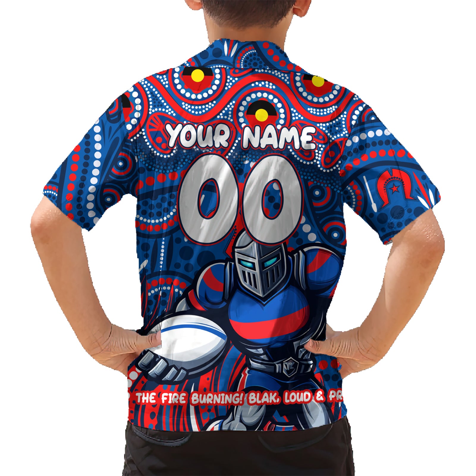 Custom Australia NAIDOC Week 2024 Hawaiian Shirt Newcastle Knights Mascot Keep The Fire Burning - Vibe Hoodie Shop