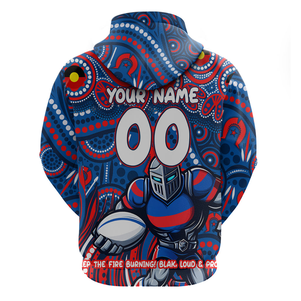 Custom Australia NAIDOC Week 2024 Hoodie Newcastle Knights Mascot Keep The Fire Burning - Vibe Hoodie Shop