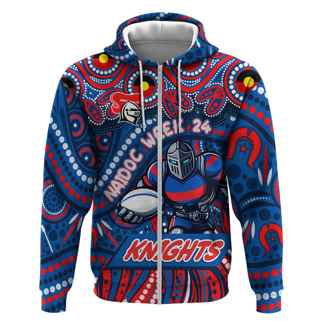 Custom Australia NAIDOC Week 2024 Hoodie Newcastle Knights Mascot Keep The Fire Burning - Vibe Hoodie Shop