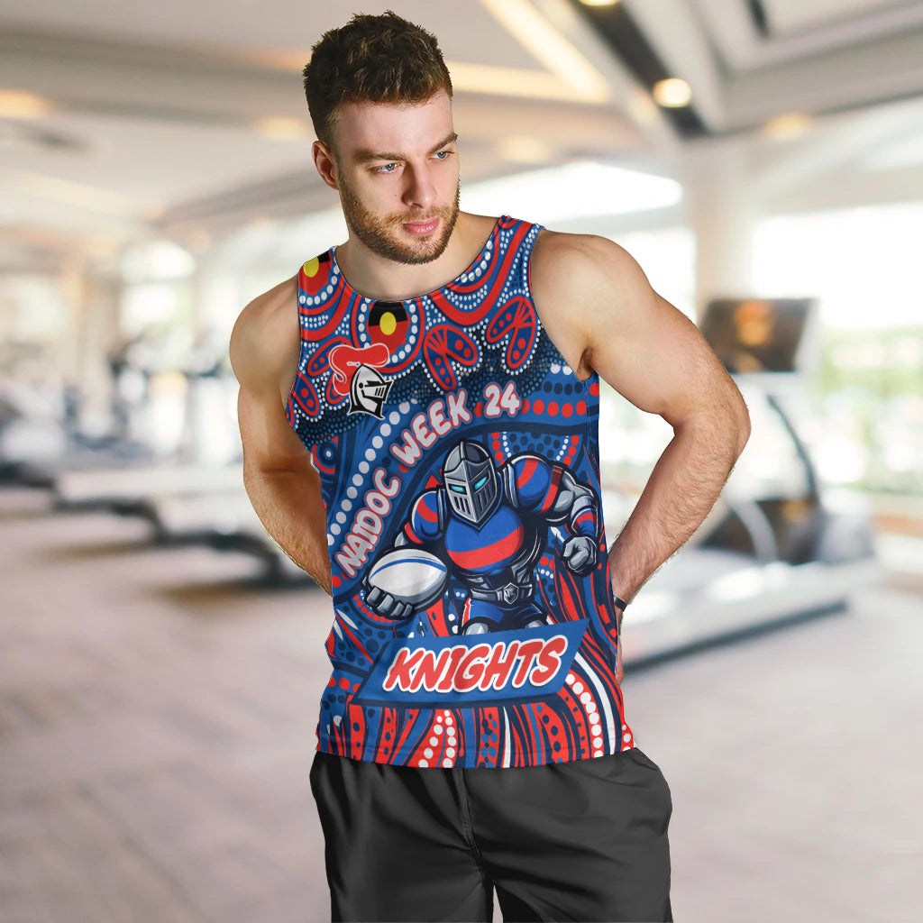 Custom Australia NAIDOC Week 2024 Men Tank Top Newcastle Knights Mascot Keep The Fire Burning - Vibe Hoodie Shop