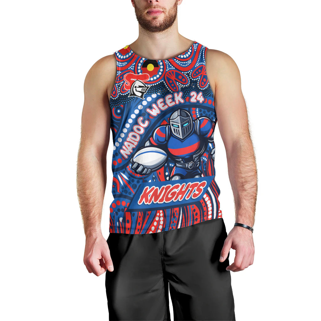 Custom Australia NAIDOC Week 2024 Men Tank Top Newcastle Knights Mascot Keep The Fire Burning - Vibe Hoodie Shop