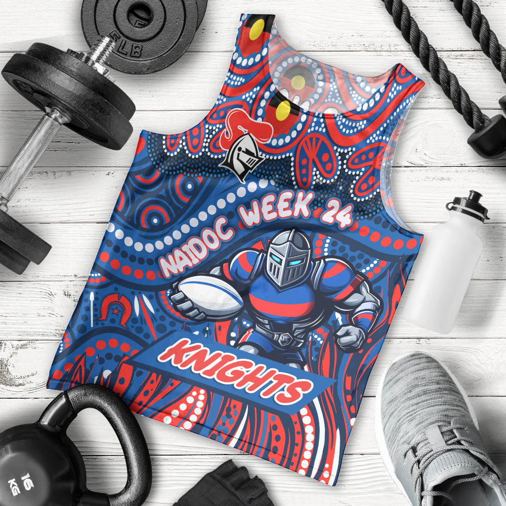 Custom Australia NAIDOC Week 2024 Men Tank Top Newcastle Knights Mascot Keep The Fire Burning - Vibe Hoodie Shop