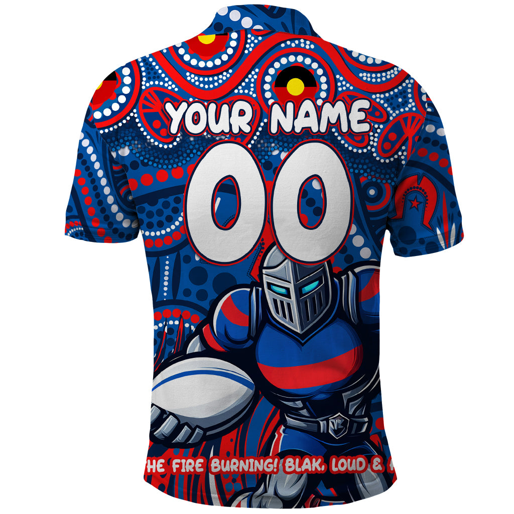Custom Australia NAIDOC Week 2024 Polo Shirt Newcastle Knights Mascot Keep The Fire Burning - Vibe Hoodie Shop