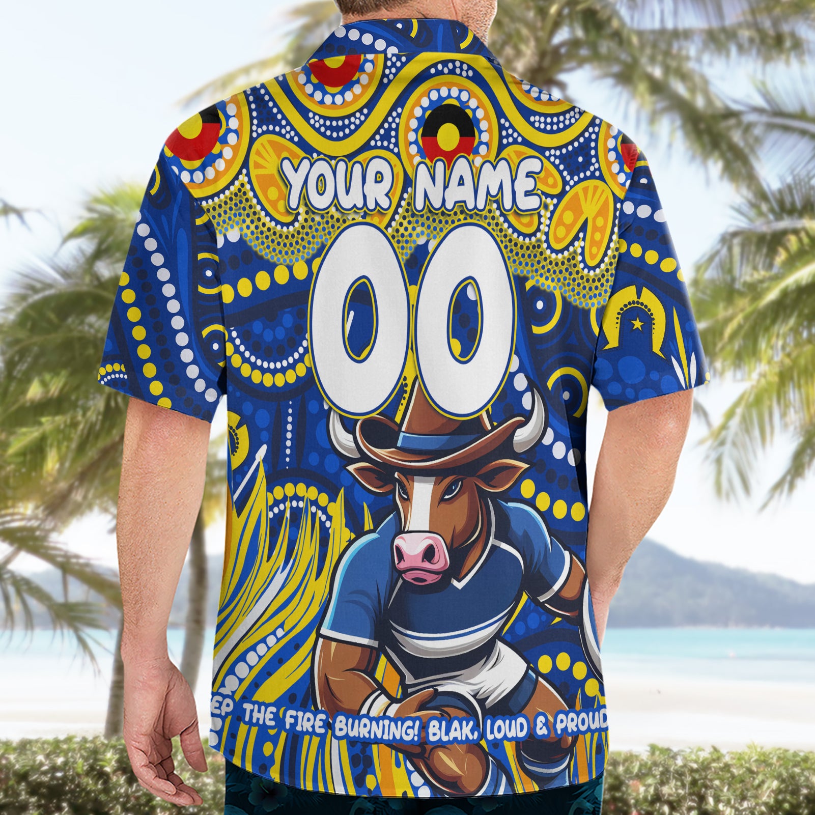 Custom Australia NAIDOC Week 2024 Hawaiian Shirt Cowboys Mascot Keep The Fire Burning - Vibe Hoodie Shop