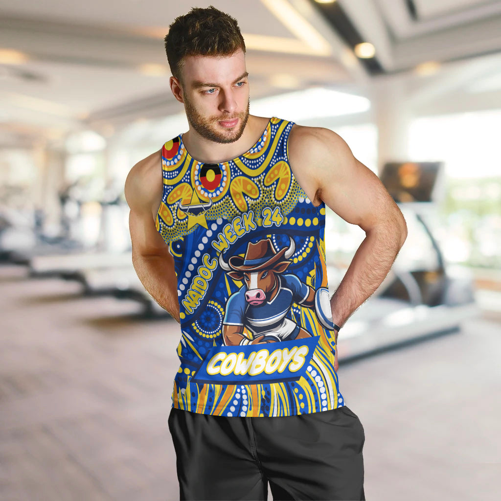 Custom Australia NAIDOC Week 2024 Men Tank Top Cowboys Mascot Keep The Fire Burning - Vibe Hoodie Shop