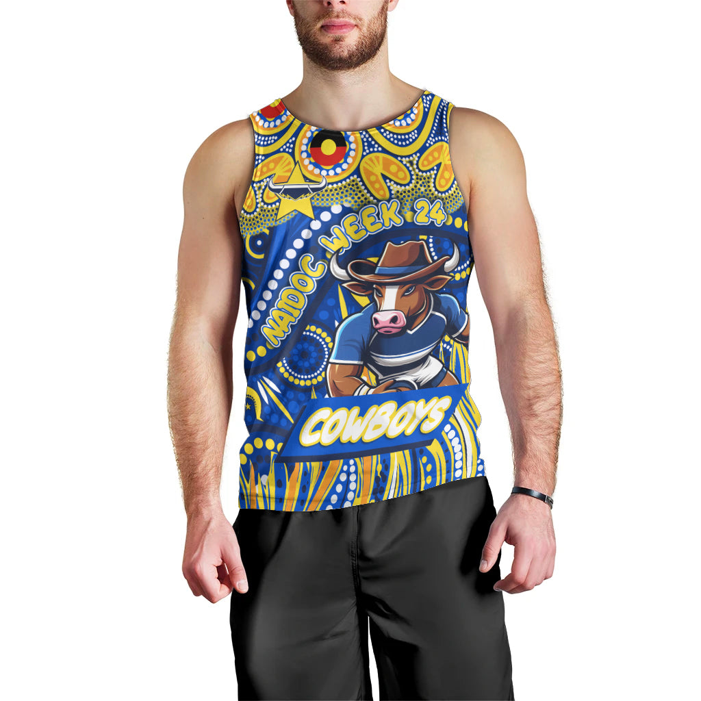 Custom Australia NAIDOC Week 2024 Men Tank Top Cowboys Mascot Keep The Fire Burning - Vibe Hoodie Shop