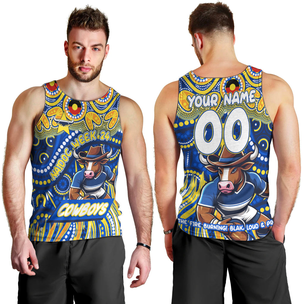 Custom Australia NAIDOC Week 2024 Men Tank Top Cowboys Mascot Keep The Fire Burning - Vibe Hoodie Shop