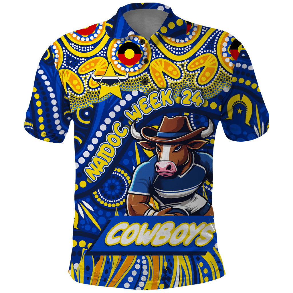 Custom Australia NAIDOC Week 2024 Polo Shirt Cowboys Mascot Keep The Fire Burning - Vibe Hoodie Shop