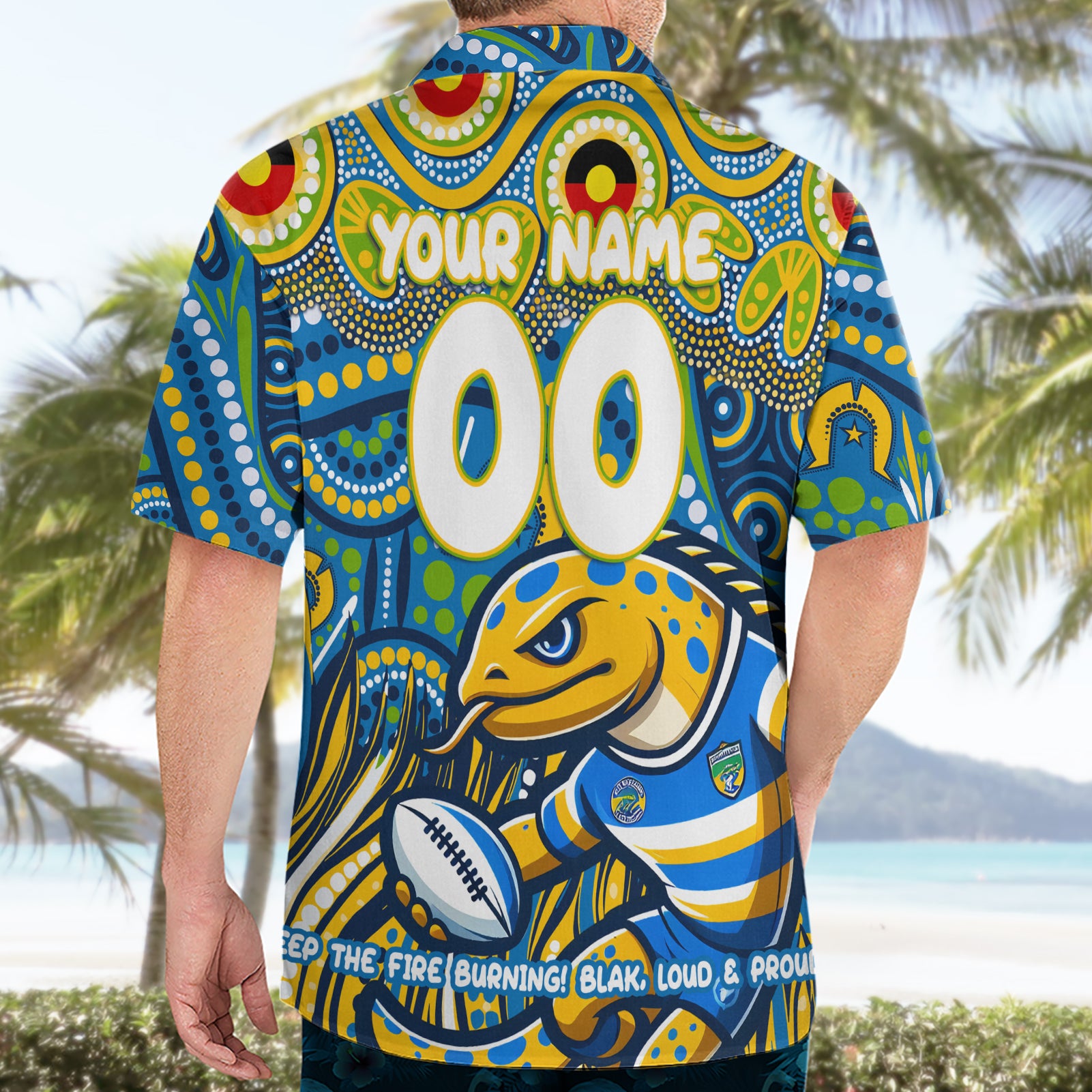 Custom Australia NAIDOC Week 2024 Hawaiian Shirt Parramatta Eels Mascot Keep The Fire Burning - Vibe Hoodie Shop