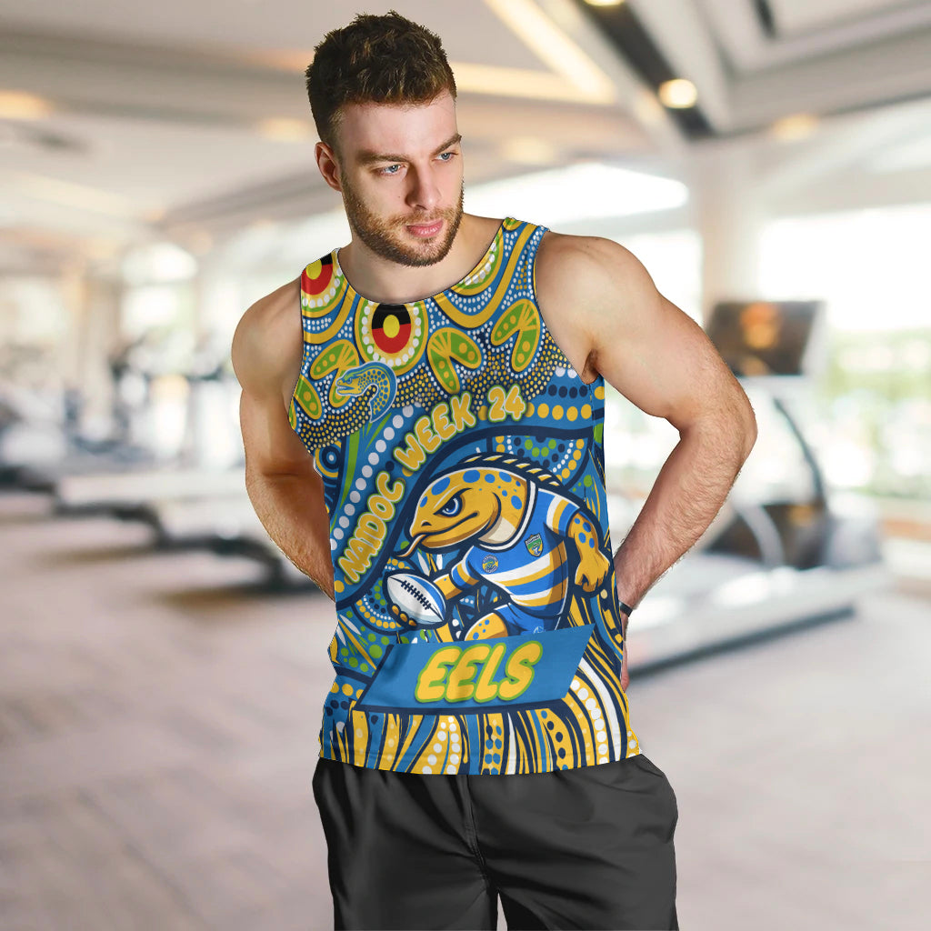 Custom Australia NAIDOC Week 2024 Men Tank Top Parramatta Eels Mascot Keep The Fire Burning - Vibe Hoodie Shop