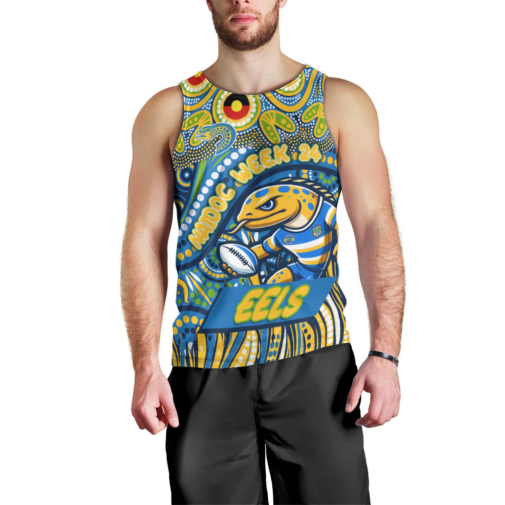 Custom Australia NAIDOC Week 2024 Men Tank Top Parramatta Eels Mascot Keep The Fire Burning - Vibe Hoodie Shop