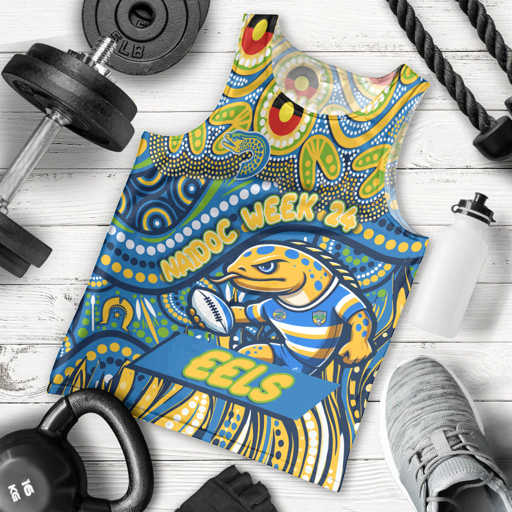 Custom Australia NAIDOC Week 2024 Men Tank Top Parramatta Eels Mascot Keep The Fire Burning - Vibe Hoodie Shop