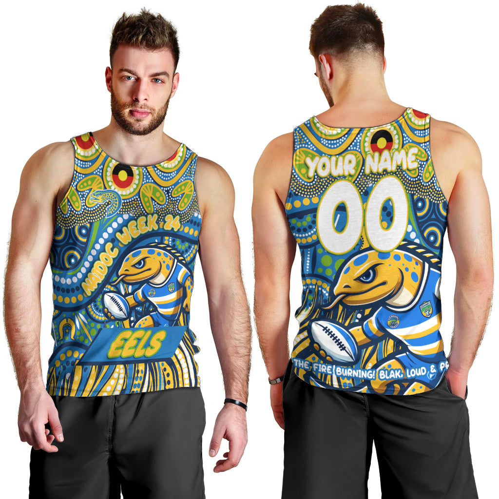 Custom Australia NAIDOC Week 2024 Men Tank Top Parramatta Eels Mascot Keep The Fire Burning - Vibe Hoodie Shop