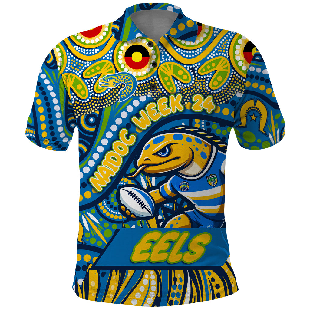 Custom Australia NAIDOC Week 2024 Polo Shirt Parramatta Eels Mascot Keep The Fire Burning - Vibe Hoodie Shop