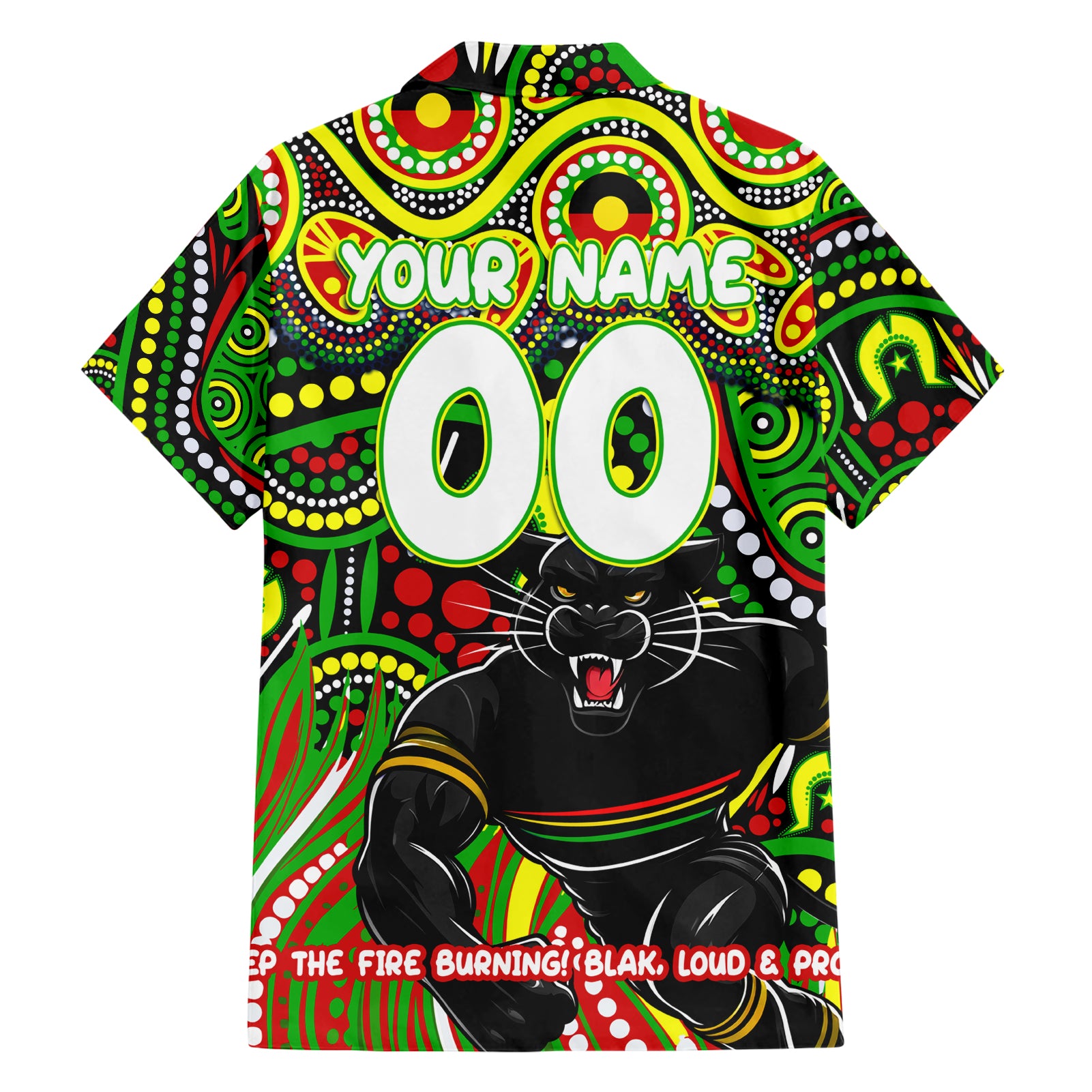 Custom Australia NAIDOC Week 2024 Hawaiian Shirt Penrith Panthers Mascot Keep The Fire Burning - Vibe Hoodie Shop