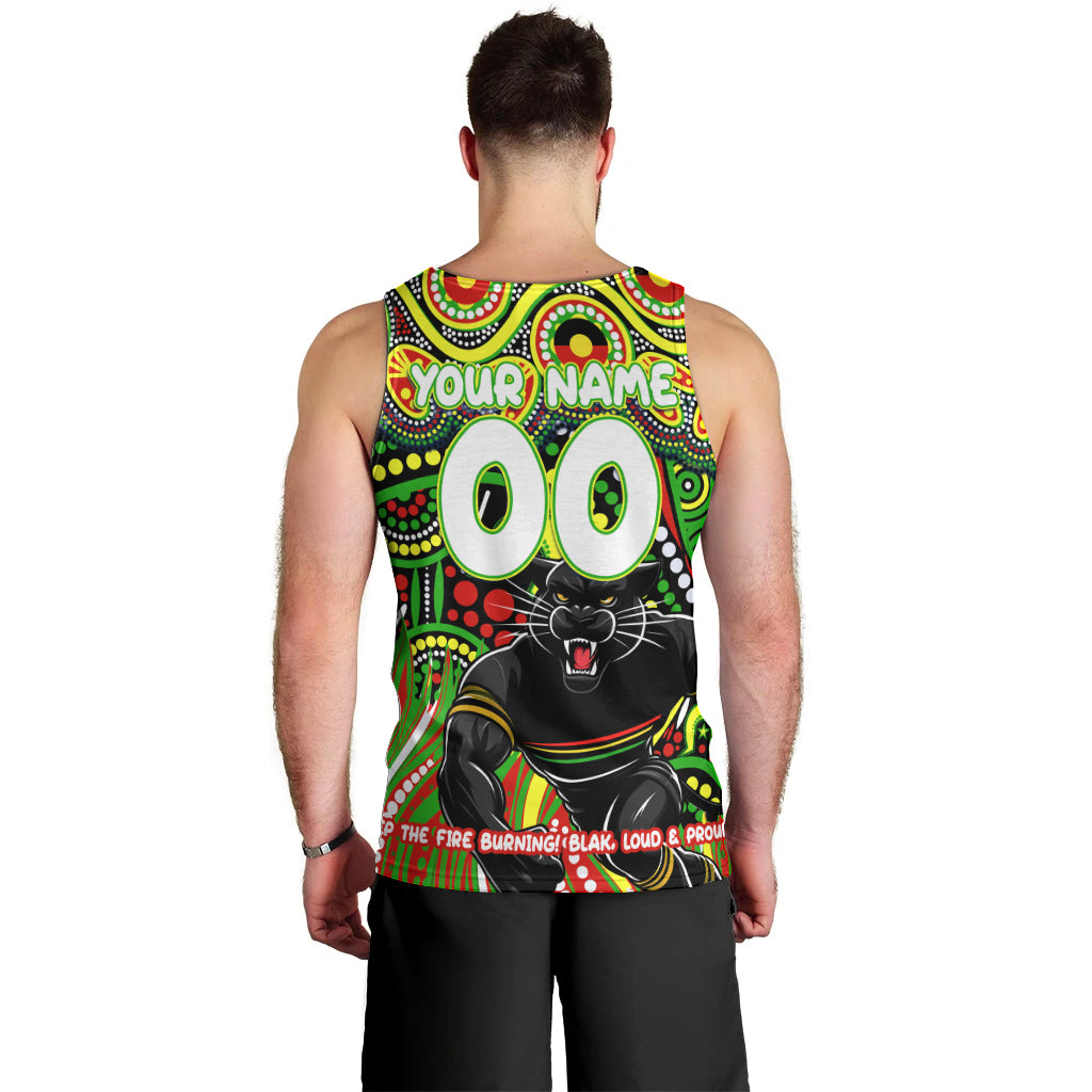 Custom Australia NAIDOC Week 2024 Men Tank Top Penrith Panthers Mascot Keep The Fire Burning - Vibe Hoodie Shop