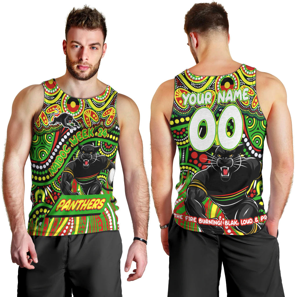 Custom Australia NAIDOC Week 2024 Men Tank Top Penrith Panthers Mascot Keep The Fire Burning - Vibe Hoodie Shop