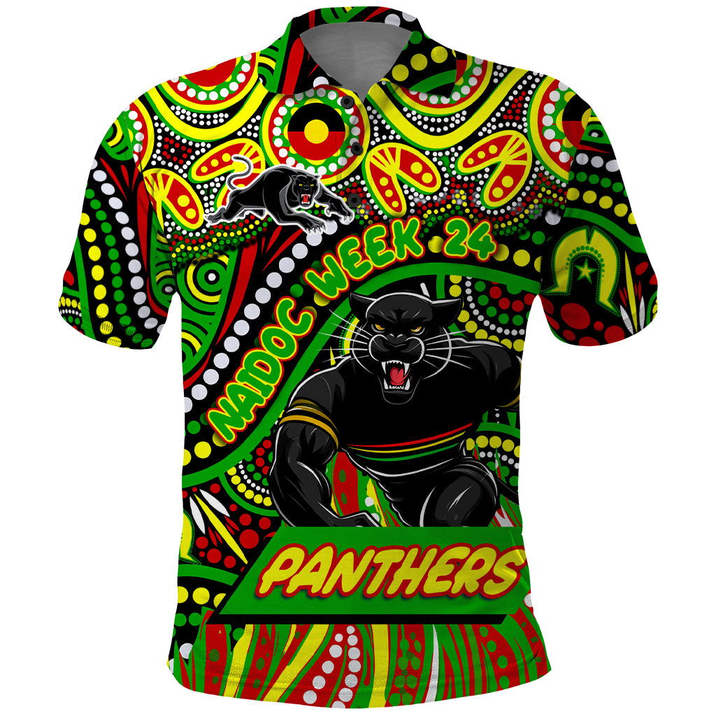 Custom Australia NAIDOC Week 2024 Polo Shirt Penrith Panthers Mascot Keep The Fire Burning - Vibe Hoodie Shop