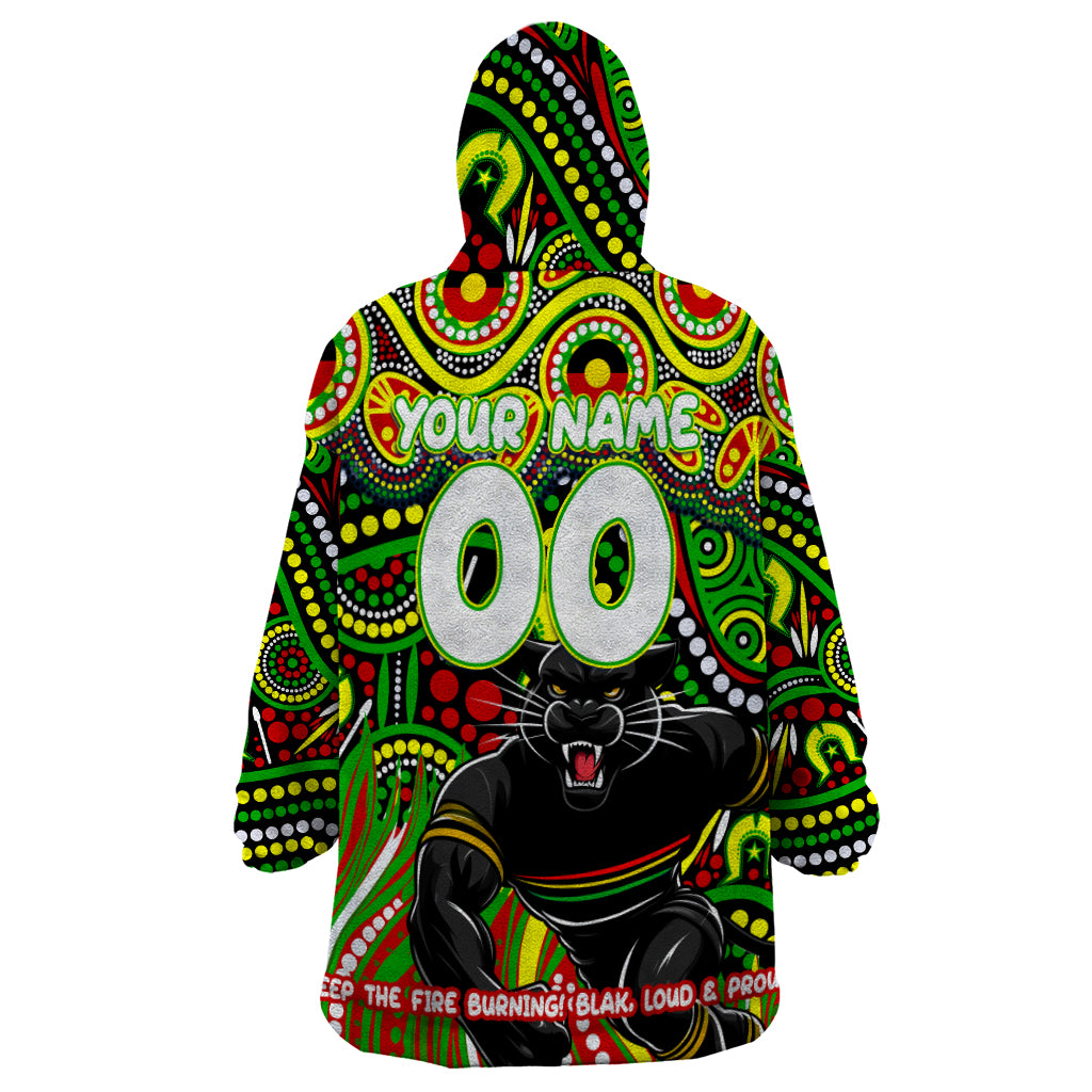 Custom Australia NAIDOC Week 2024 Wearable Blanket Hoodie Penrith Panthers Mascot Keep The Fire Burning - Vibe Hoodie Shop