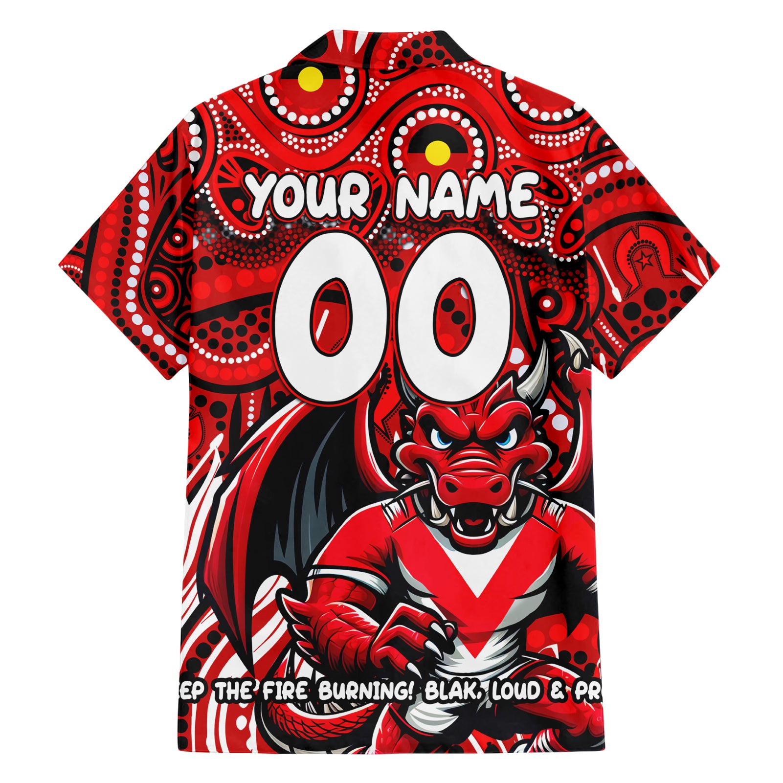 Custom Australia NAIDOC Week 2024 Hawaiian Shirt Dragons Mascot Keep The Fire Burning - Vibe Hoodie Shop