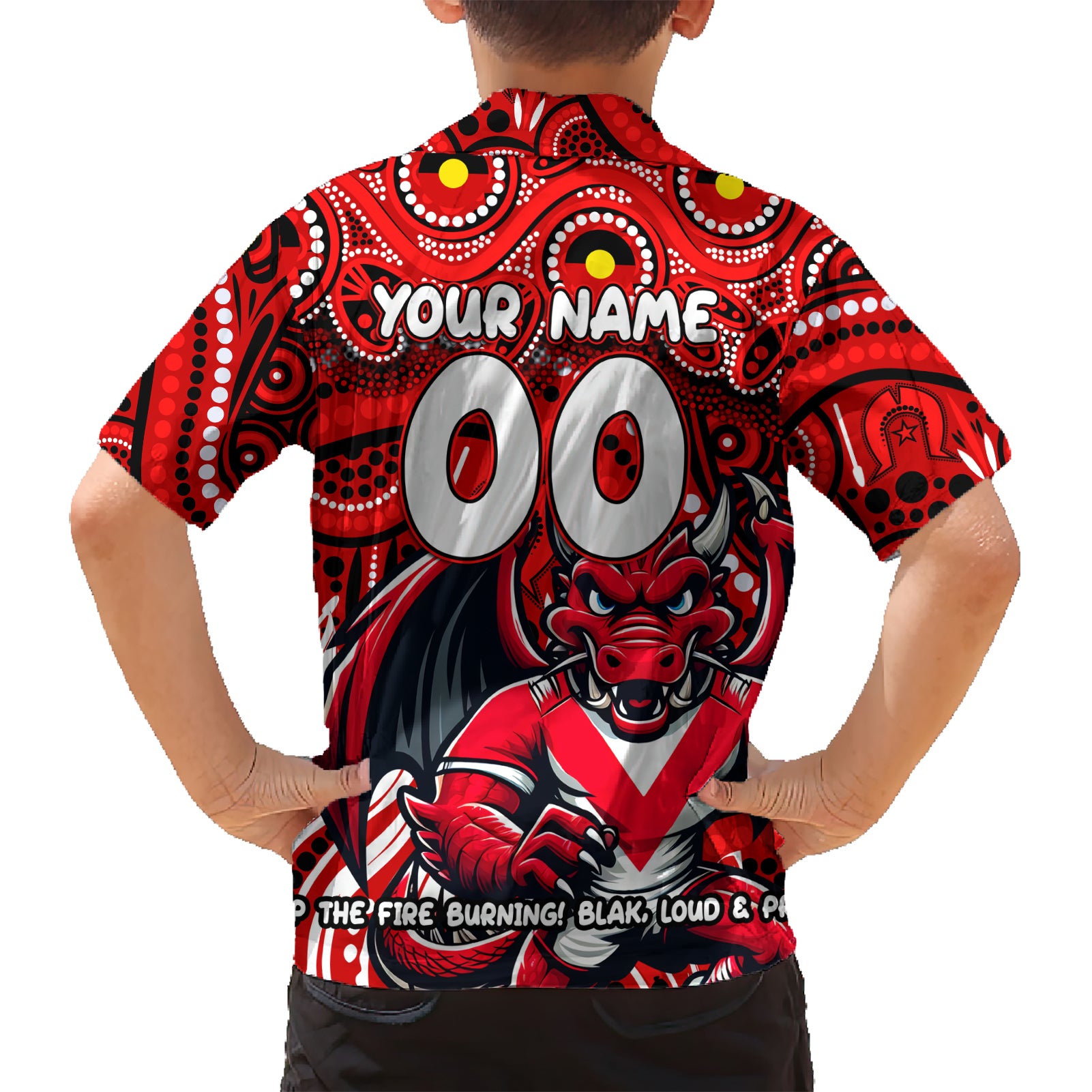 Custom Australia NAIDOC Week 2024 Hawaiian Shirt Dragons Mascot Keep The Fire Burning - Vibe Hoodie Shop