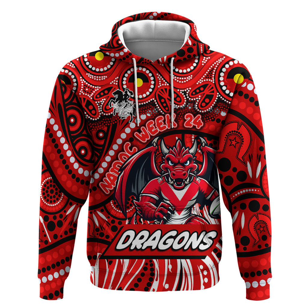 Custom Australia NAIDOC Week 2024 Hoodie Dragons Mascot Keep The Fire Burning - Vibe Hoodie Shop