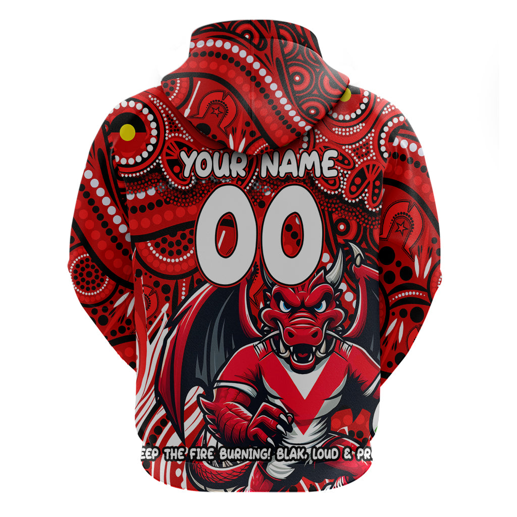 Custom Australia NAIDOC Week 2024 Hoodie Dragons Mascot Keep The Fire Burning - Vibe Hoodie Shop
