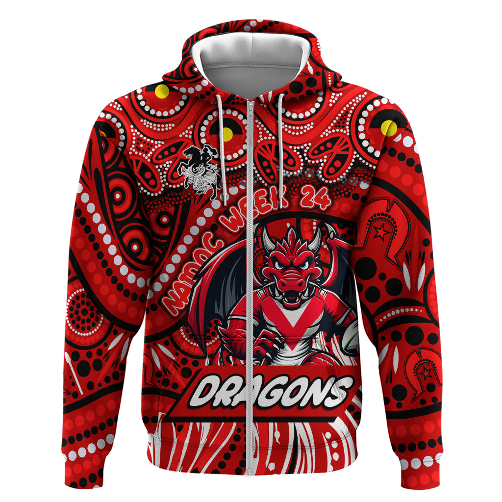 Custom Australia NAIDOC Week 2024 Hoodie Dragons Mascot Keep The Fire Burning - Vibe Hoodie Shop