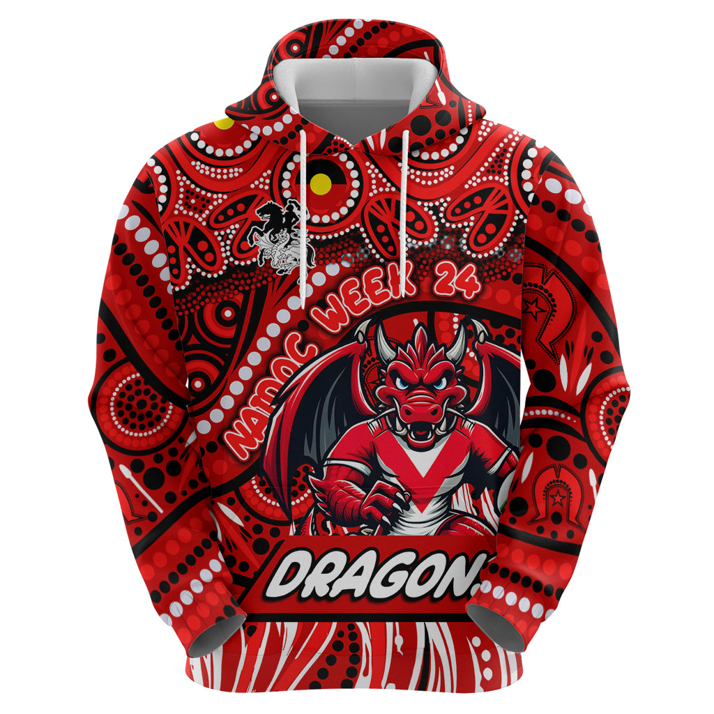 Custom Australia NAIDOC Week 2024 Hoodie Dragons Mascot Keep The Fire Burning - Vibe Hoodie Shop