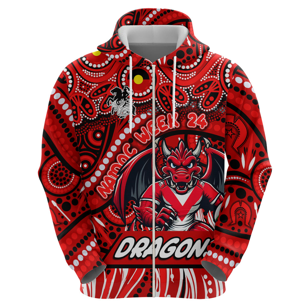 Custom Australia NAIDOC Week 2024 Hoodie Dragons Mascot Keep The Fire Burning - Vibe Hoodie Shop