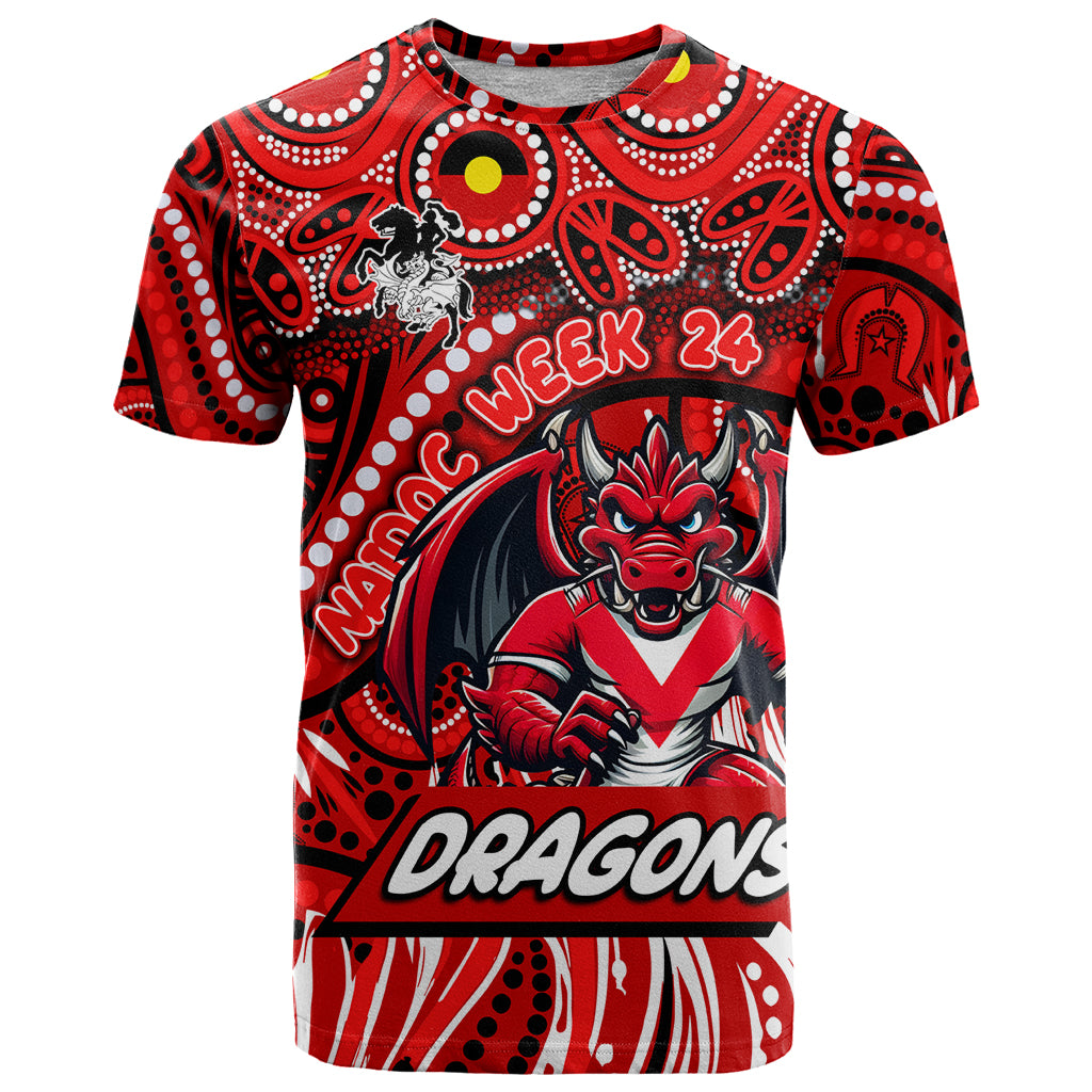 Custom Australia NAIDOC Week 2024 T Shirt Dragons Mascot Keep The Fire Burning - Vibe Hoodie Shop