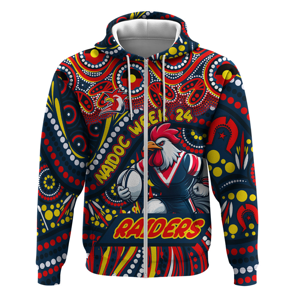 Custom Australia NAIDOC Week 2024 Hoodie Sydney Roosters Mascot Keep The Fire Burning - Vibe Hoodie Shop