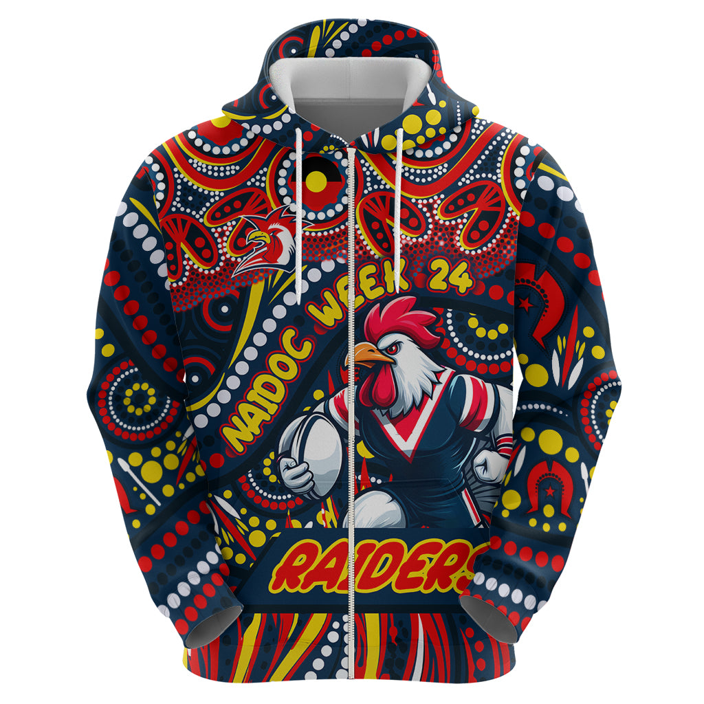 Custom Australia NAIDOC Week 2024 Hoodie Sydney Roosters Mascot Keep The Fire Burning - Vibe Hoodie Shop