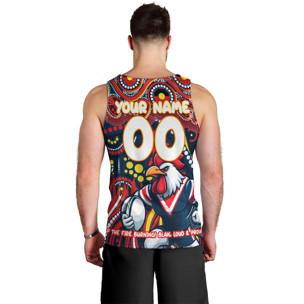 Custom Australia NAIDOC Week 2024 Men Tank Top Sydney Roosters Mascot Keep The Fire Burning - Vibe Hoodie Shop