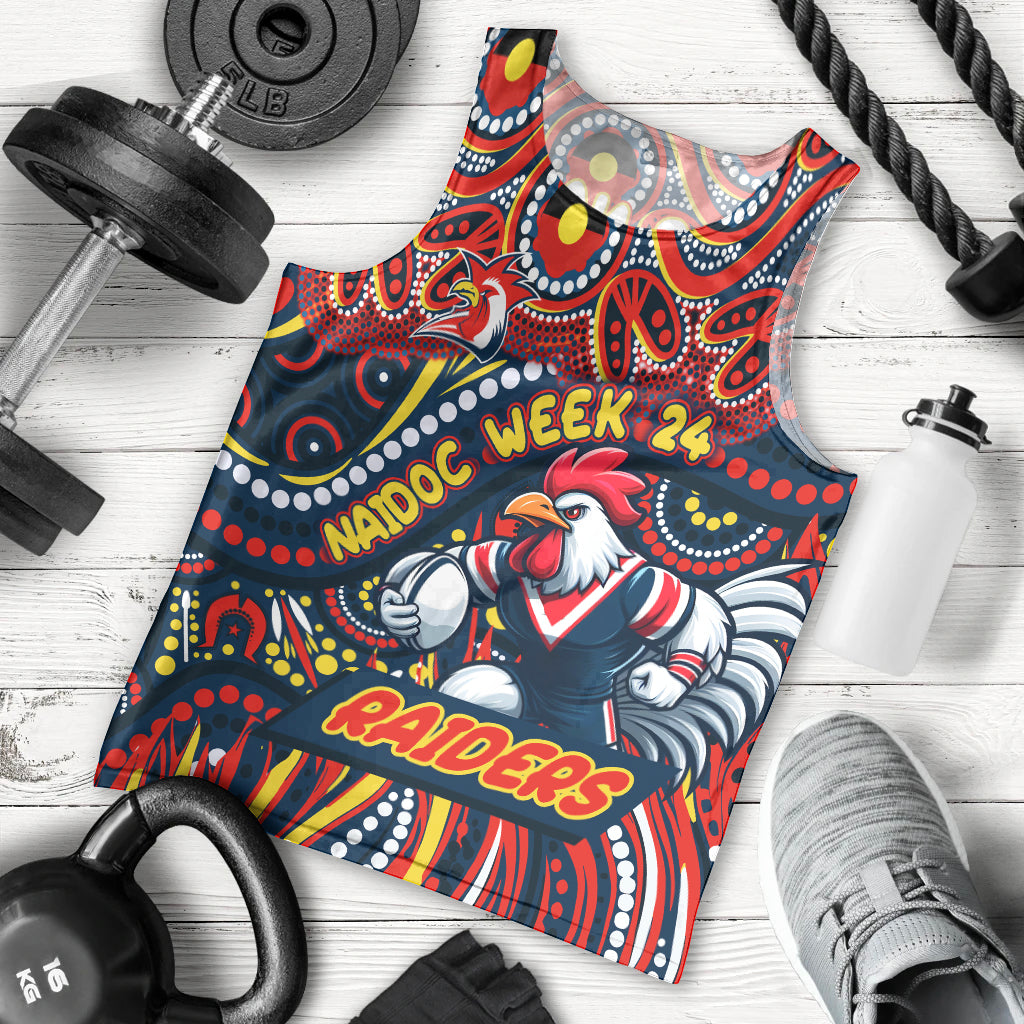 Custom Australia NAIDOC Week 2024 Men Tank Top Sydney Roosters Mascot Keep The Fire Burning - Vibe Hoodie Shop